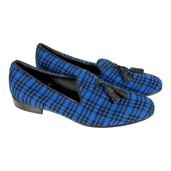 LUCA DI NAPOLI WOOL TASSEL LOAFERS SIZE EU 42 US 9 - Picture 2 of 4